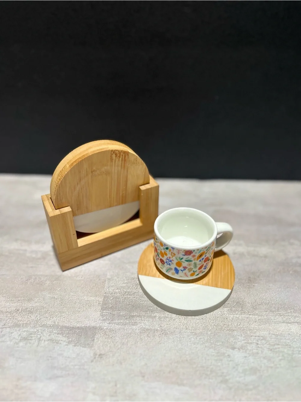 Bamboo and Marble Coasters